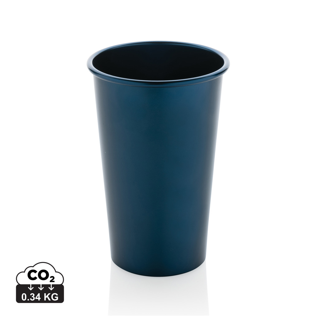 Mug 450 ml personnalisé en alu recyclé Alo Bleu marine